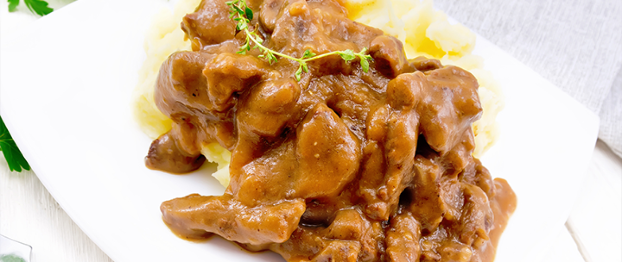 Di: Geflügelgulasch mit Reis